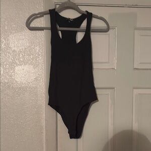 Fashion Nova Black Racerback Bodysuit